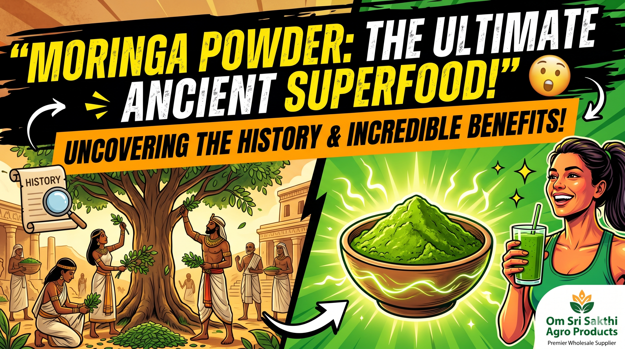 The Complete Guide to Moringa Powder: Ancient History, Proven Benefits, and Premium Bulk Sourcing