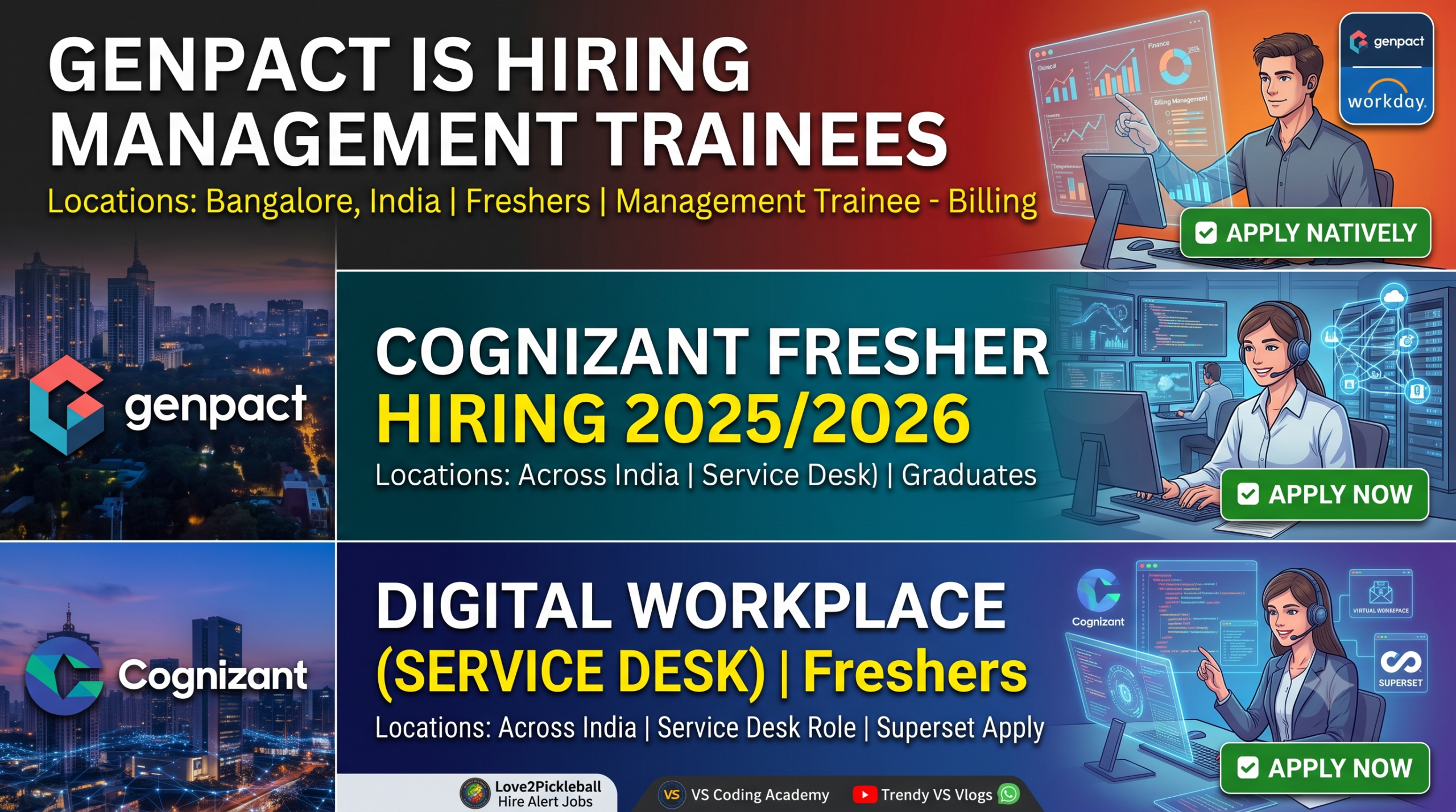 Cognizant Service Desk Hiring for Freshers in India