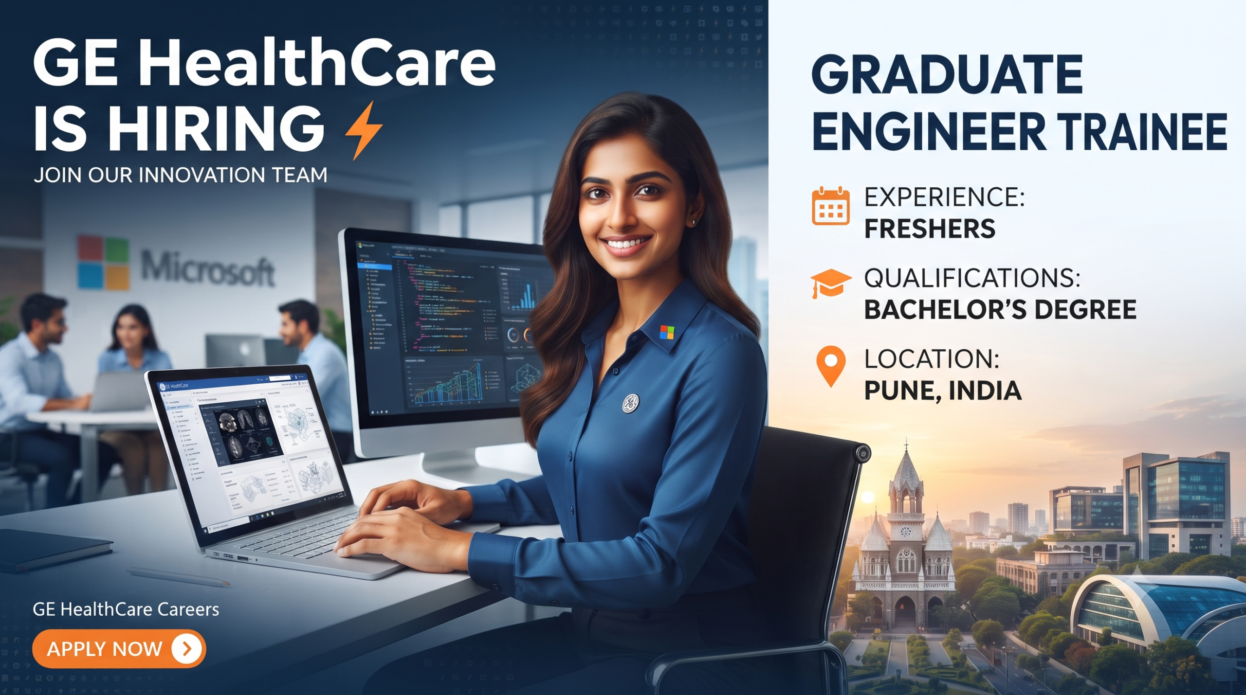 GE HealthCare Hiring 2026: Graduate Engineer Trainee | Pune | 2024 & 2025 Batch