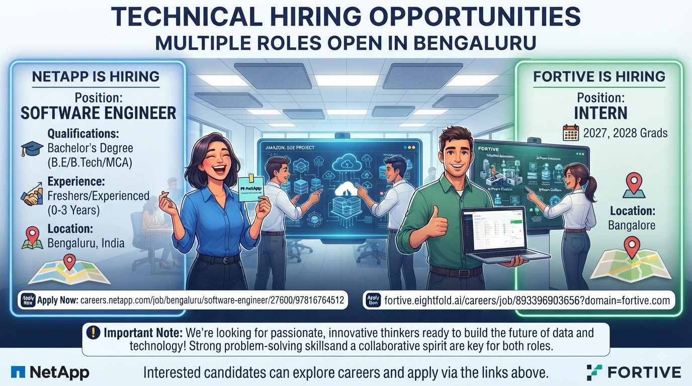 Fortive Off-Campus Drive 2026: Intern (HR Technology & AI) | Bangalore