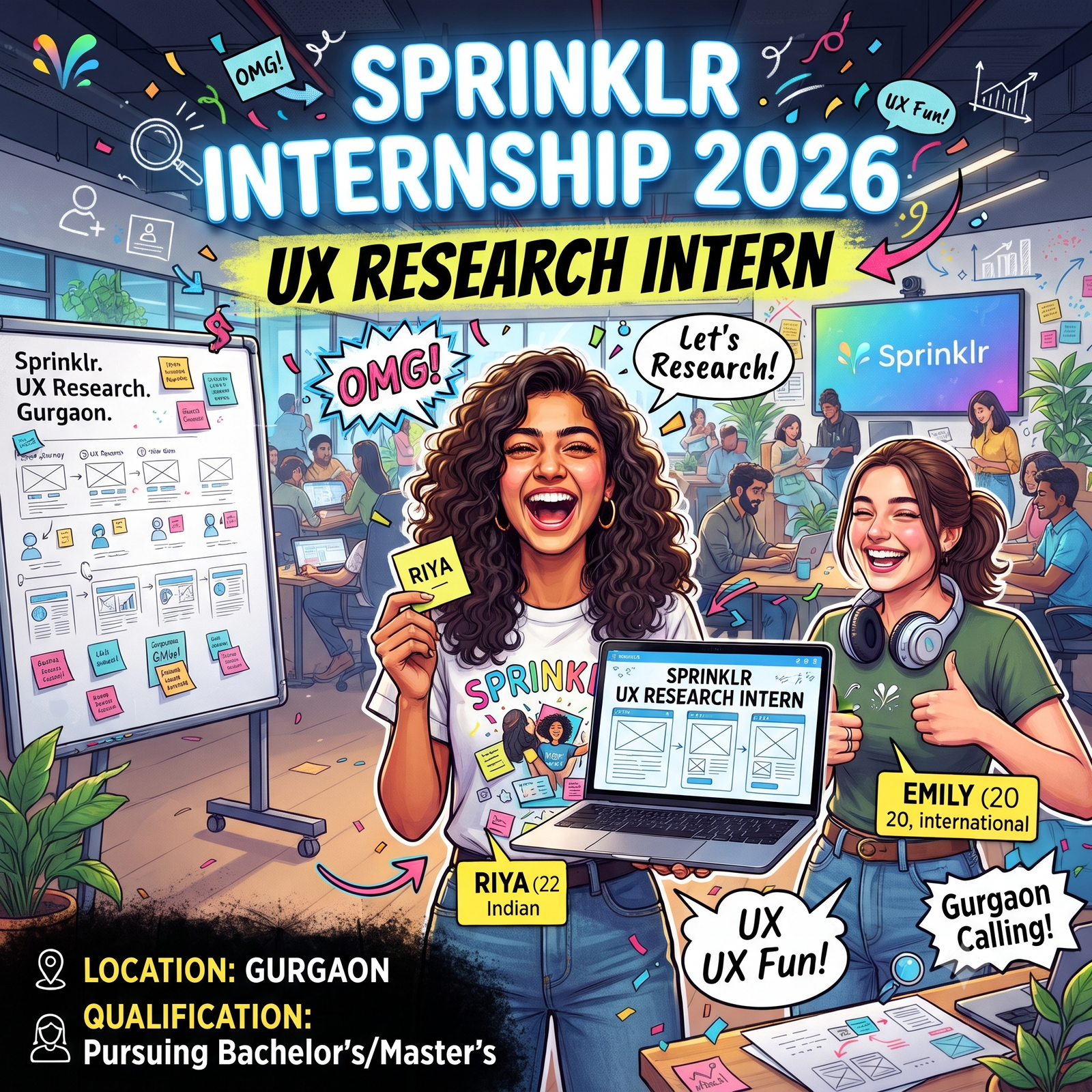 Sprinklr Internship 2026: UX Research Intern | Gurgaon | Paid Corporate Internship