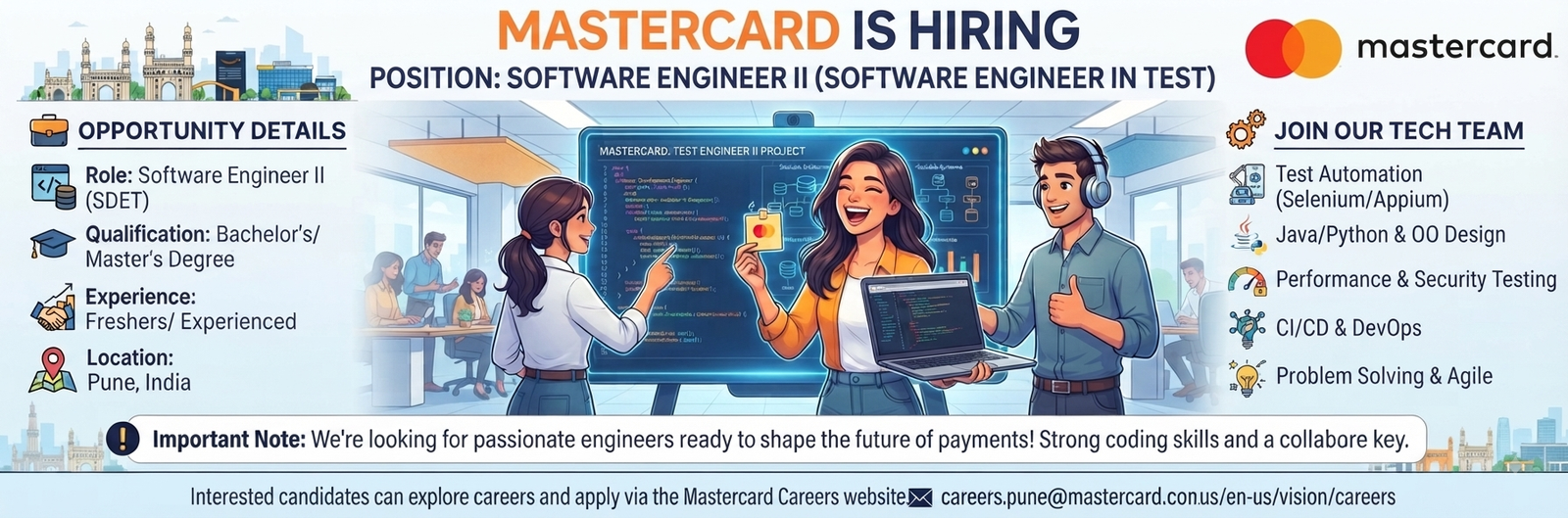 Mastercard Recruitment 2026: Software Engineer II (Software Engineer in Test) | Pune