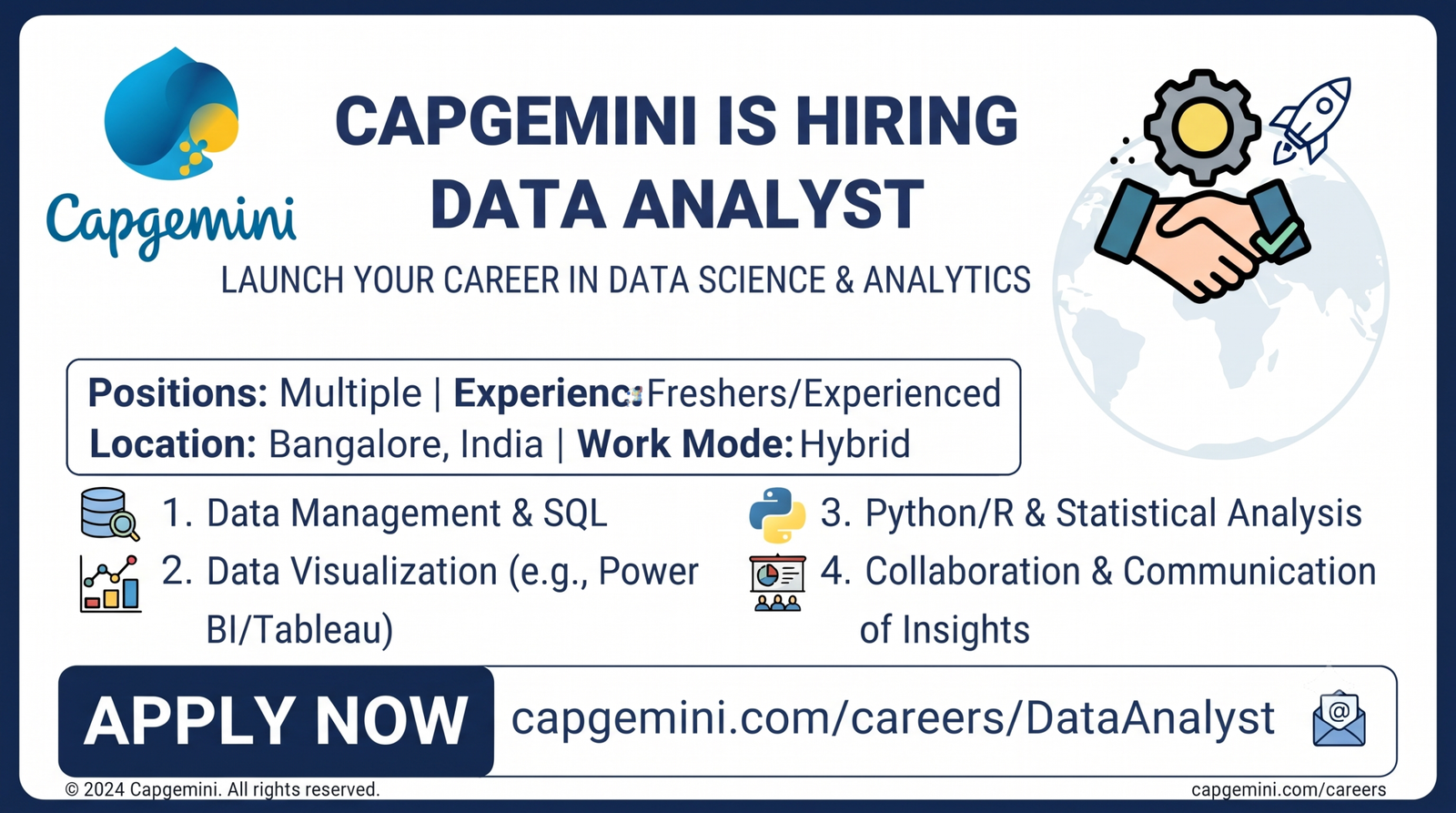 Capgemini Recruitment 2026: Data Analyst (Software Engineering) | Bangalore