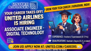 United Airlines Recruitment 2026: Associate Engineer (Quality Engineering) for Freshers | Gurugram