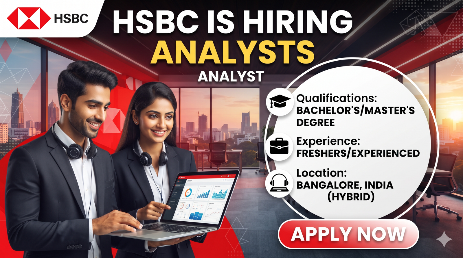 HSBC Recruitment 2026: Analyst – Instrument Management (Freshers & Experienced) | Bangalore (Hybrid)